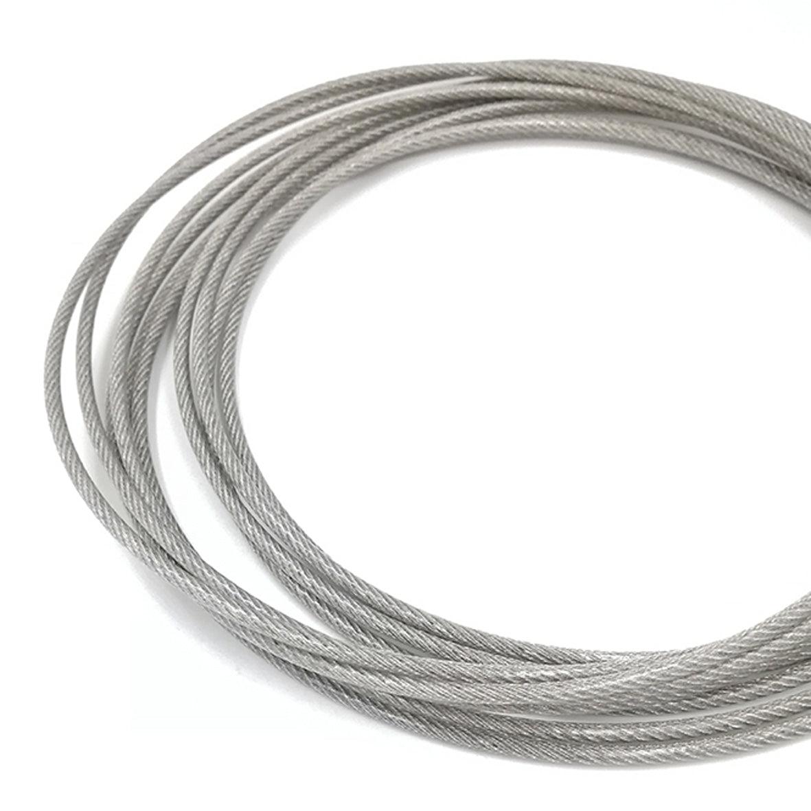 Steel wire rope clear PVC insulated (10 foot) - 6mm thumbnail 3