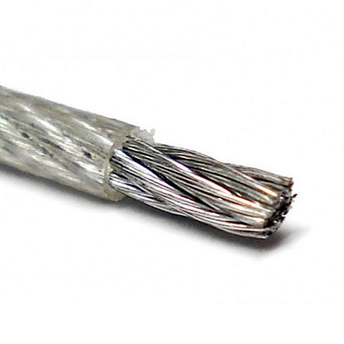 Steel wire rope clear PVC insulated (10 foot) - 10mm
