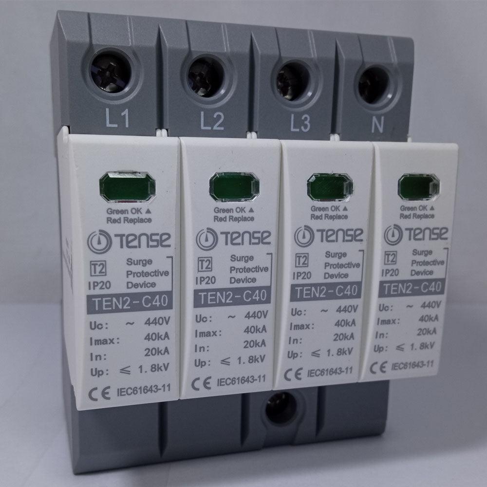 Surge Protective Device IP20 TEN2-C40 40KA 4 Pole AC TENSE in Pakistan - Simple