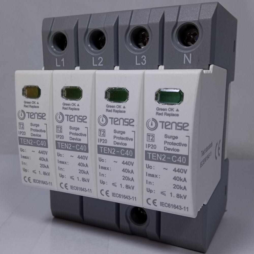 Surge Protective Device IP20 TEN2-C40 40KA 4 Pole AC TENSE in Pakistan - Simple thumbnail 2
