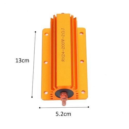 RX24 200W 1ohm / 2ohm / 4ohm / 8ohm / 10ohm Aluminum Shell Resistance Metal Wirewound Wire Wound Winding Resistor Dummy Road thumbnail 3