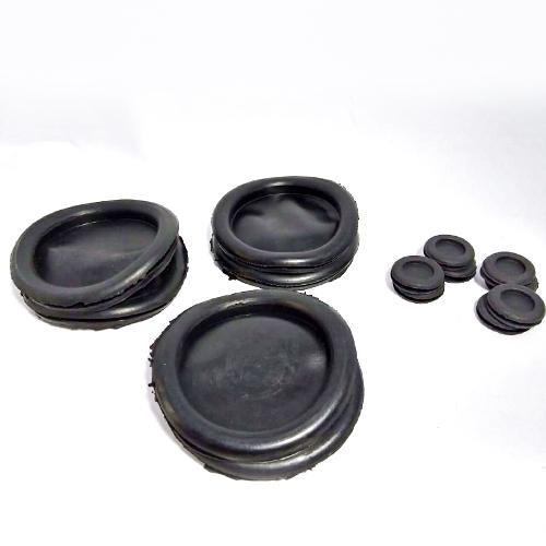 Black Rubber Plug Hole Socket Hardware Tool for Valve Pump Water Hose (12 Pcs) - 40mm