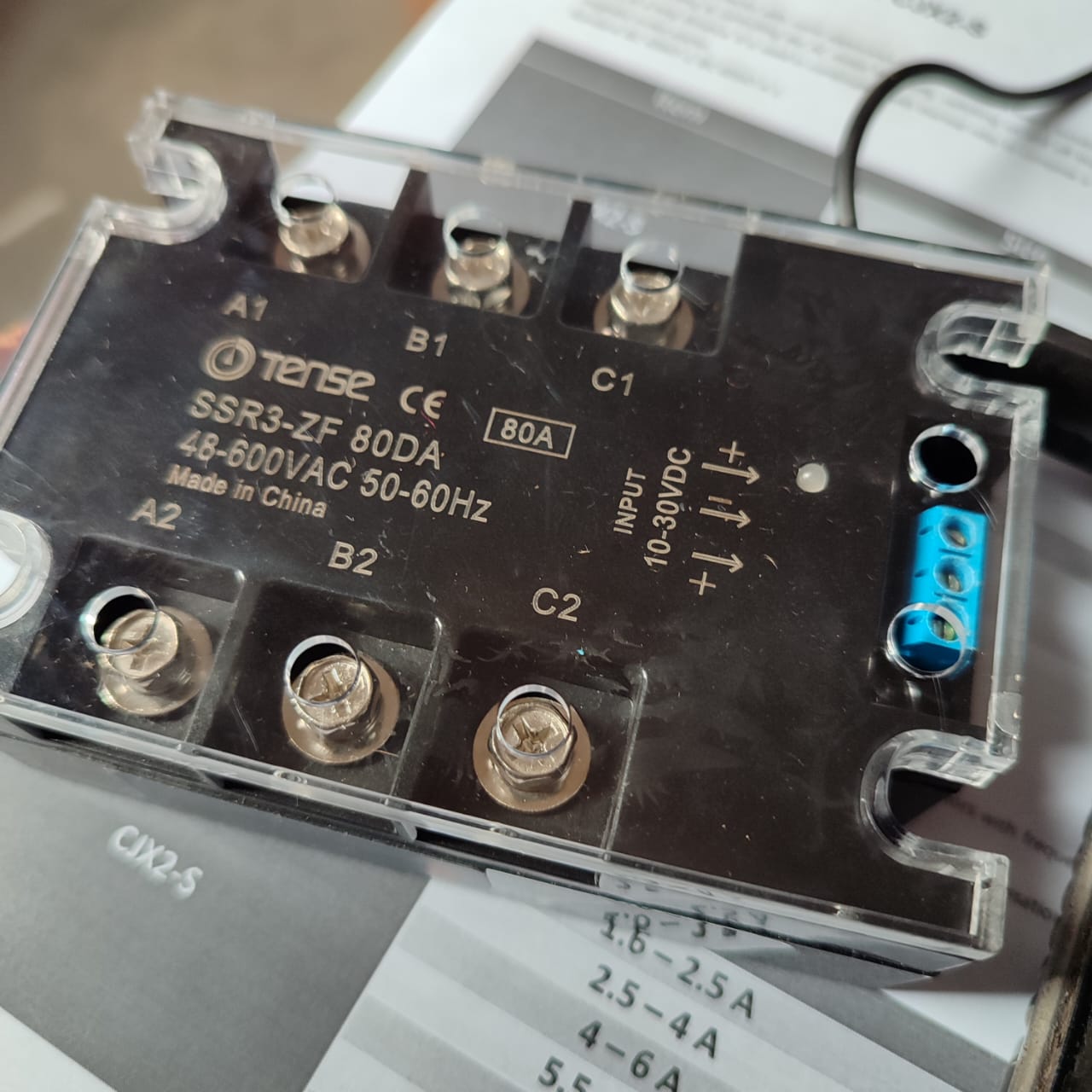 TSR-ZF40DA Three-phase Motor Positive and Negative Solid State Relay Tense SSR3-ZF in Pakistan - 25A