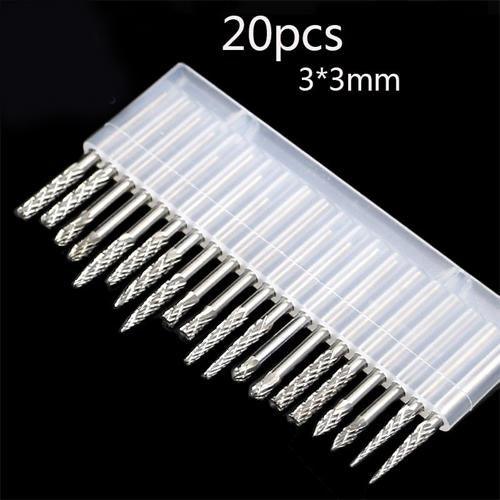 20Pcs Carbide Rotary Burrs Set Milling Cutter Drill Bit Engraving Bits 3mm in Pakistan thumbnail 3