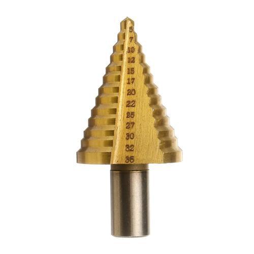 5-35mm HSS Titanium Step Cone Drill Bit High Speed Steel Wood Steel Hole Cutter in Pakistan