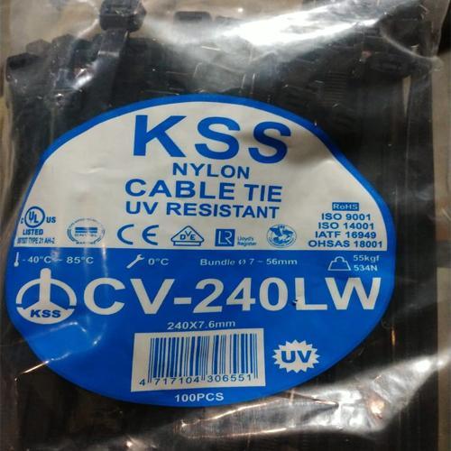 CV-240LW  KSS Anti-UV 240*7.6mm Cable Ties.