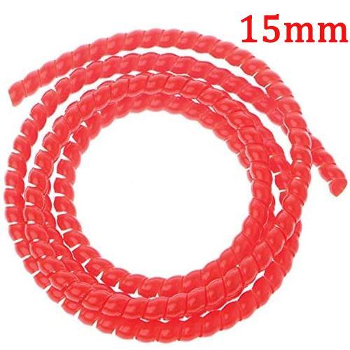 Red Insulation Spiral Sleeves for Cable Management 3meter in length - 15mm thumbnail 3