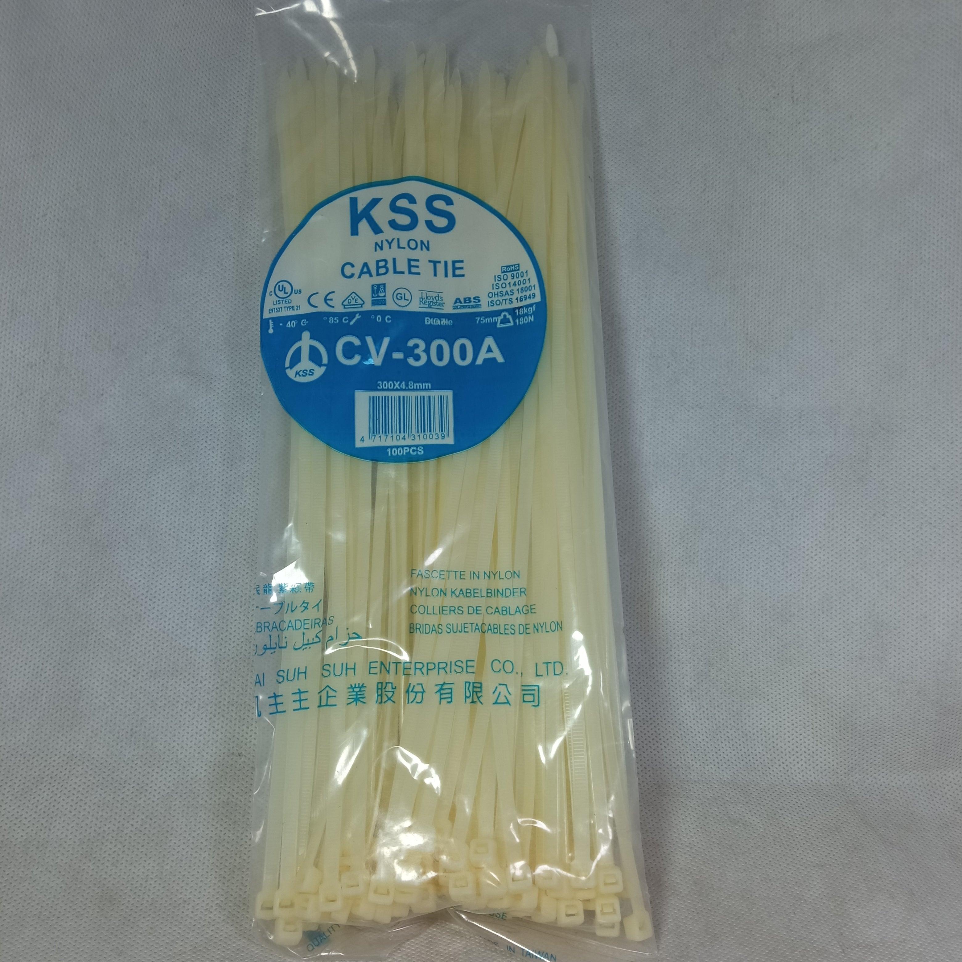 KSS White Nylon Cable Ties | High-Quality Self-Locking Zip Ties All Sizes Available in Pakistan - 450mm / 8.0mm thumbnail 3