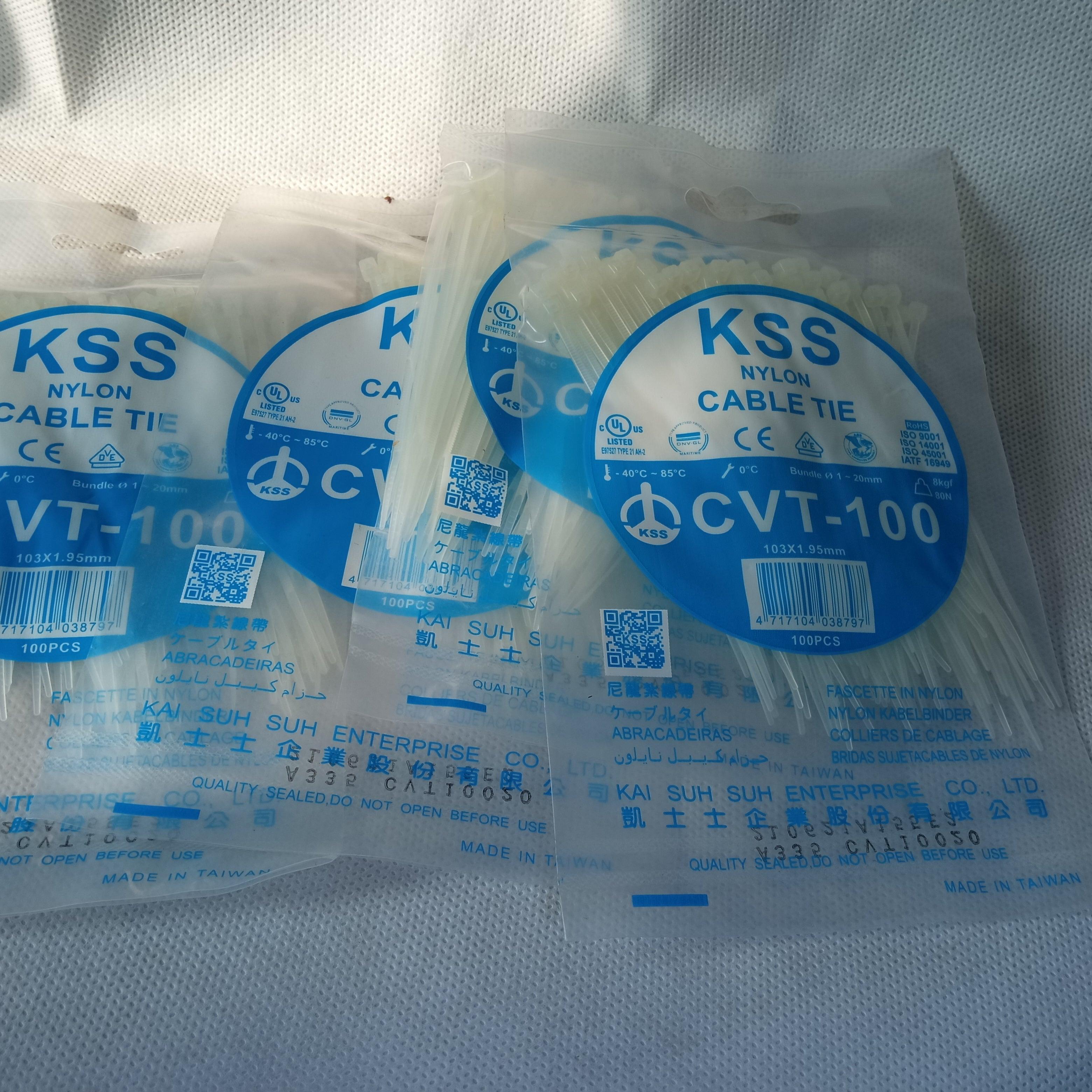 KSS White Nylon Cable Ties | High-Quality Self-Locking Zip Ties All Sizes Available in Pakistan - 550mm / 8.0mm thumbnail 6