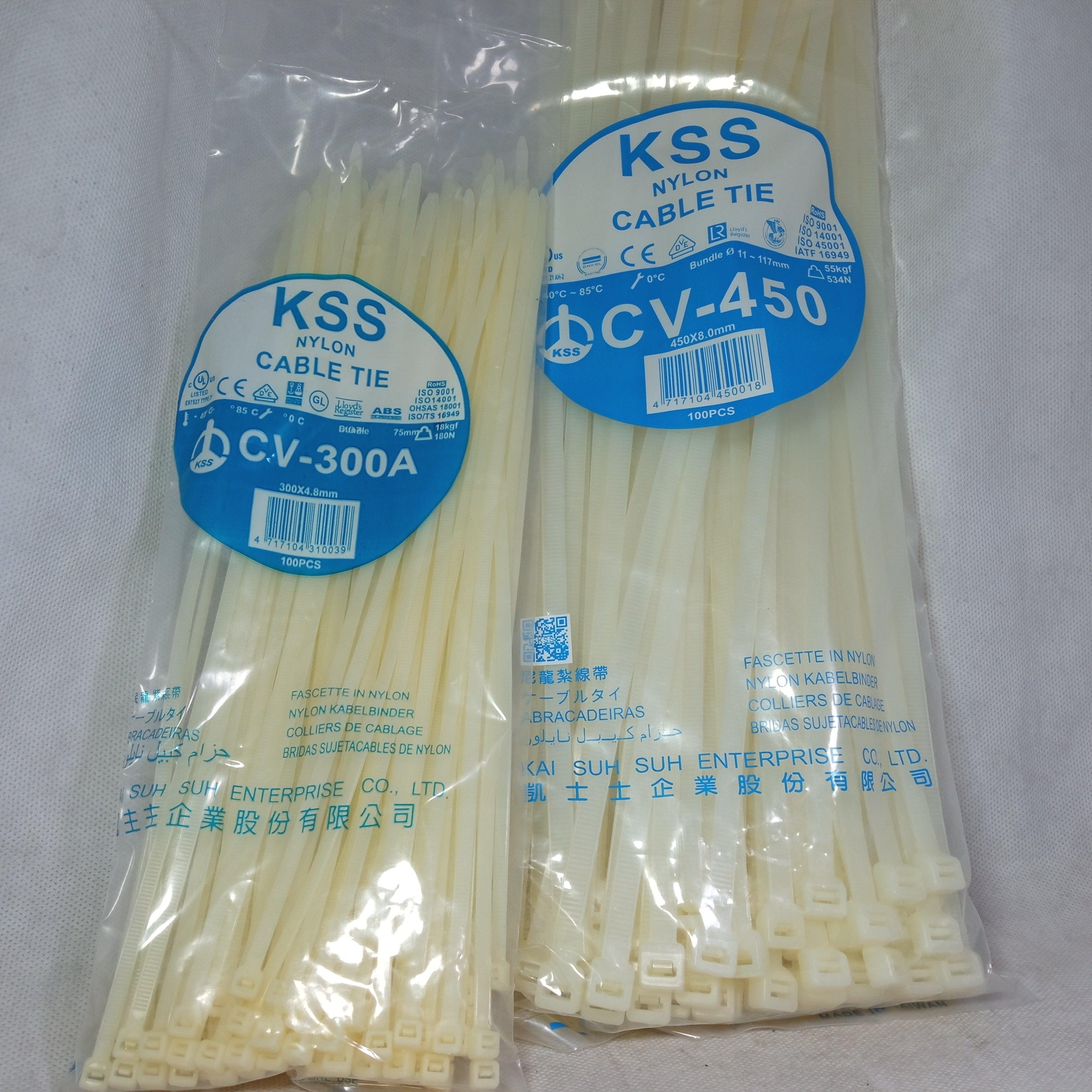 KSS White Nylon Cable Ties | High-Quality Self-Locking Zip Ties All Sizes Available in Pakistan - 385mm / 4.2mm thumbnail 2