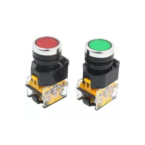 22mm Mount 10A 380V DPST Red Green Momentary Push Button Switch in Pakistan - Red