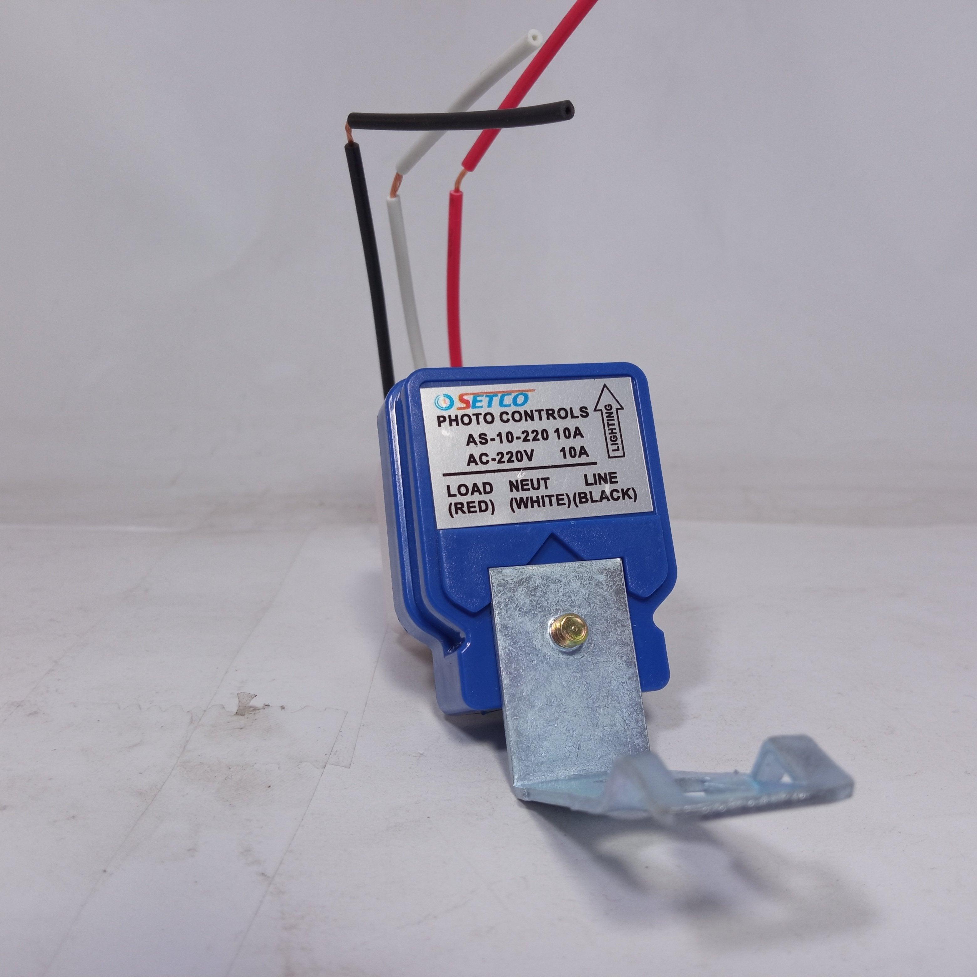 SETCO AS-10 10A Photo Switch Sensor Sun Switch Auto On Off in Pakistan