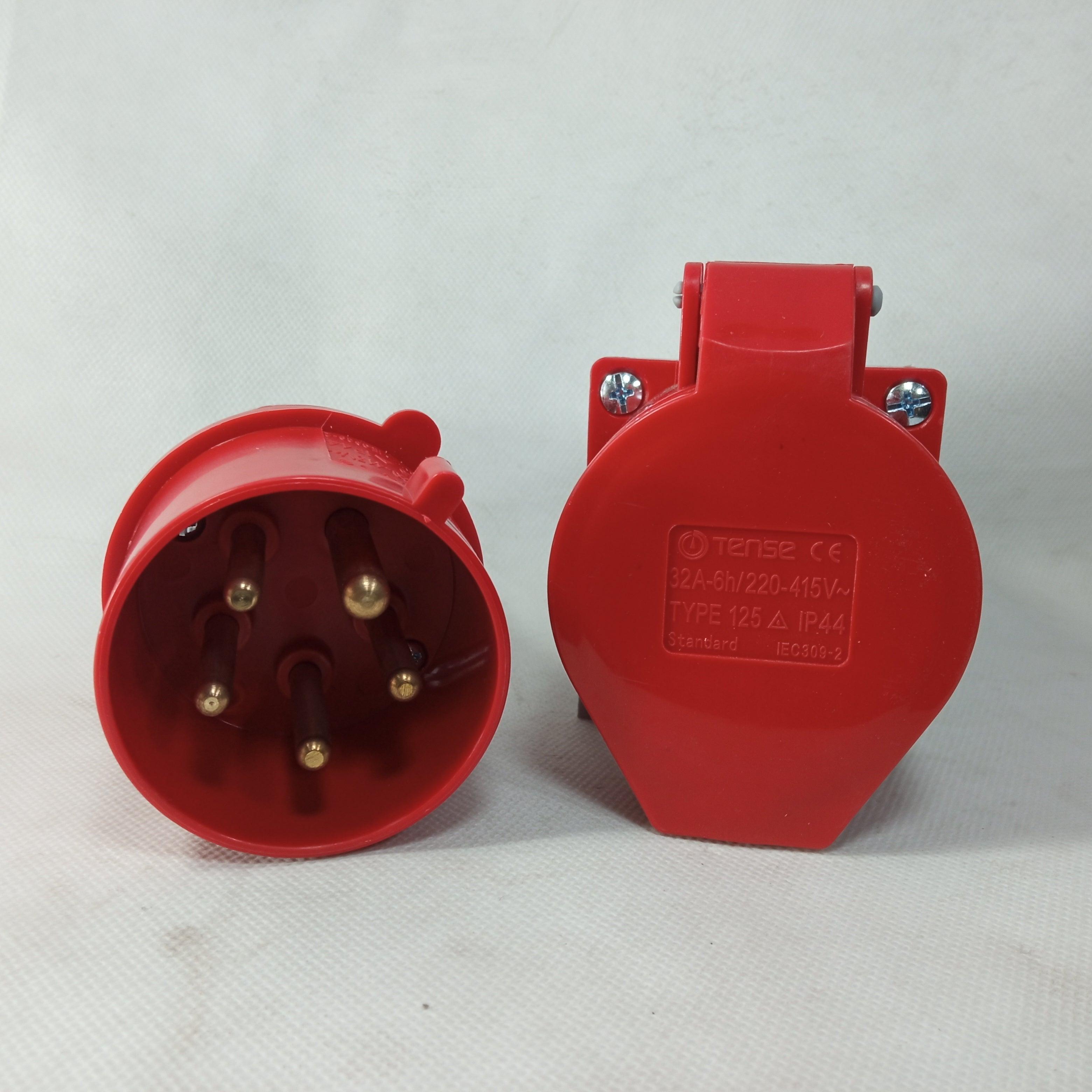Tense 32Amp 5Pin Industrial Plug and Wall Socket in Pakistan