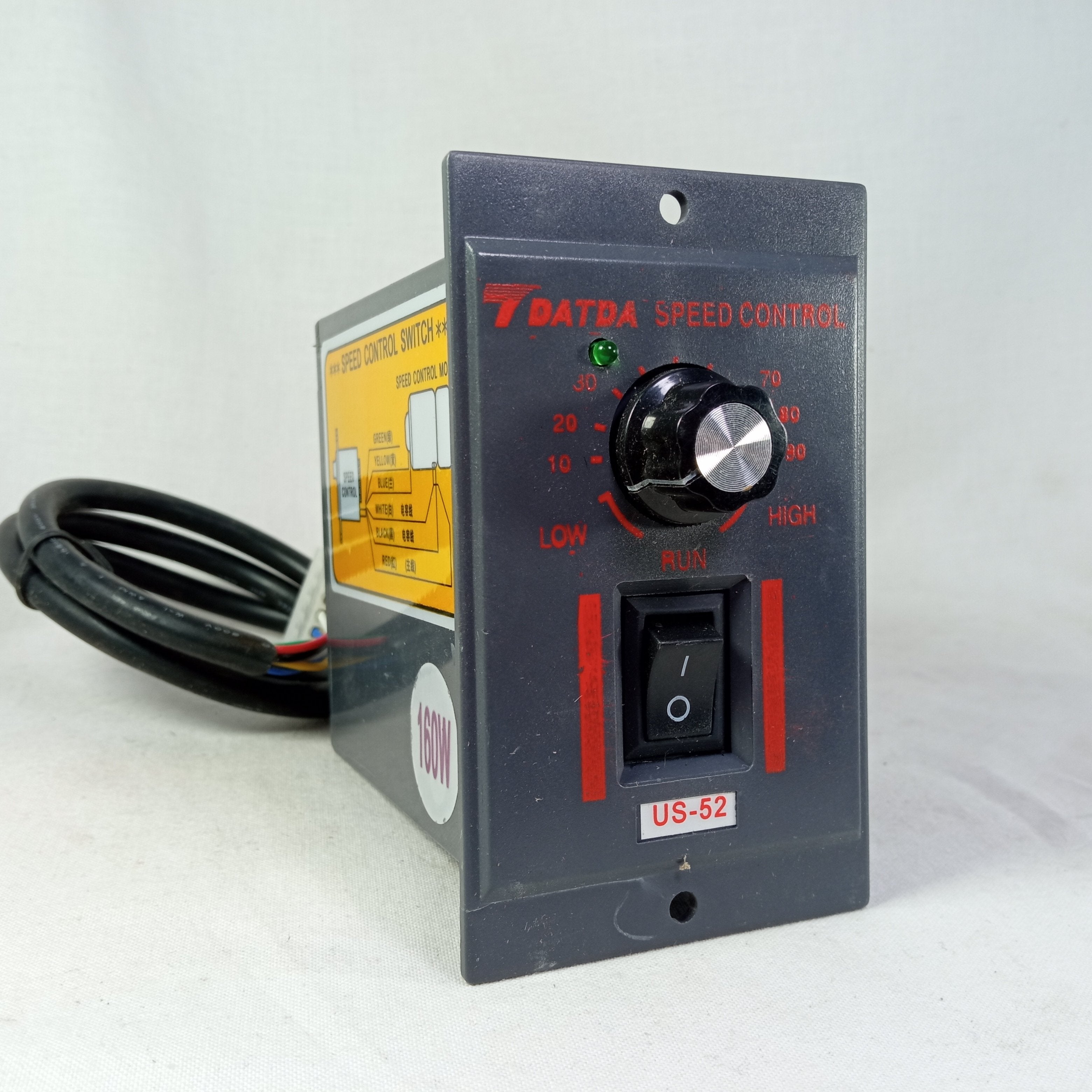 160W US-52 220V AC Gear Motor Speed Control Device With Connection Cable in Pakistan - 200w