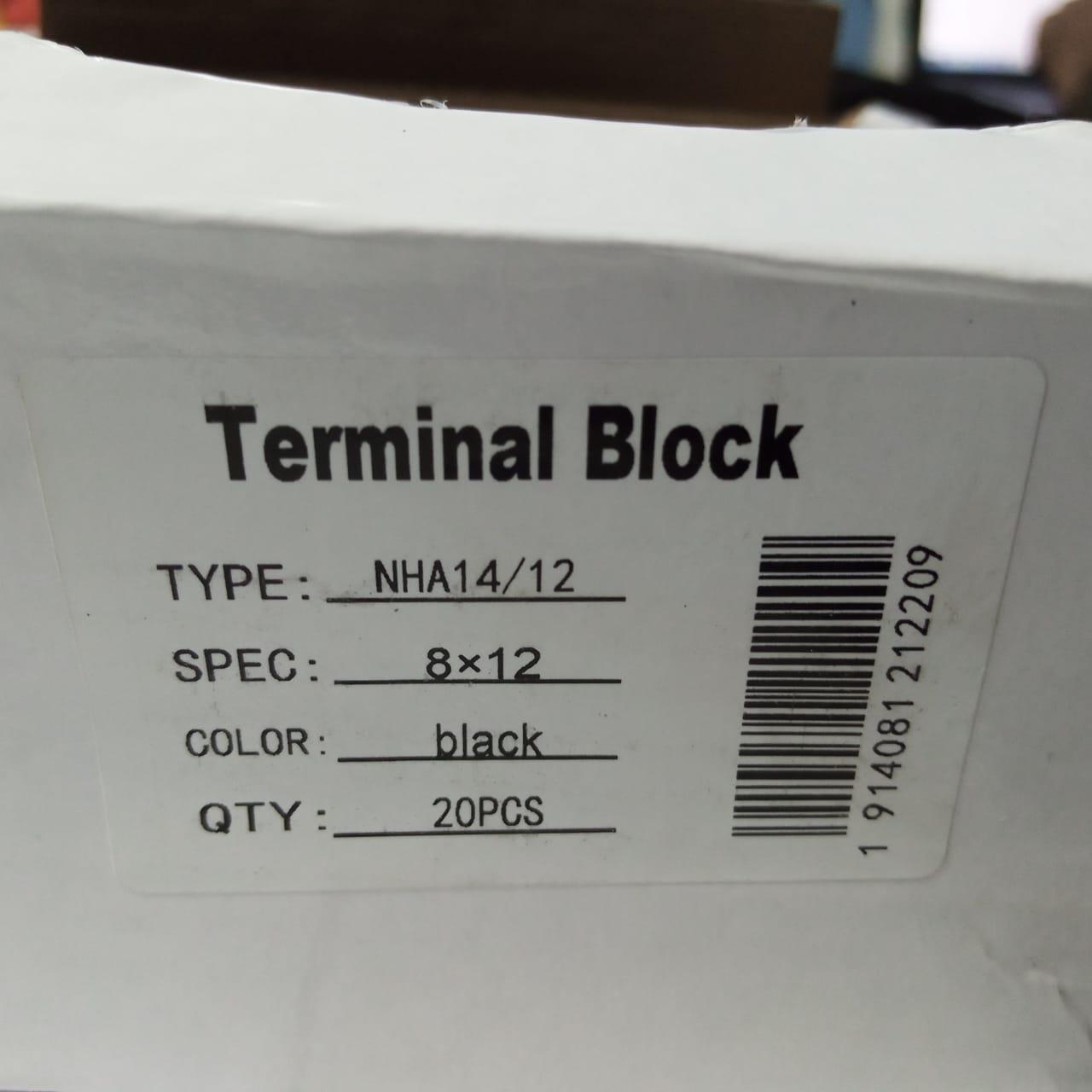 12 Wire Connection Screw Terminal Strip Copper terminal BLACK thumbnail 2