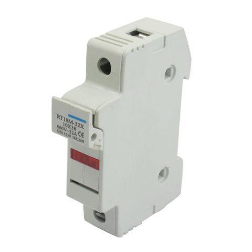 Rt18-32x AC 380v 32a 1 Pole 10x38mm DIN Rail Mount Fuse Holder Base - 15A thumbnail 2