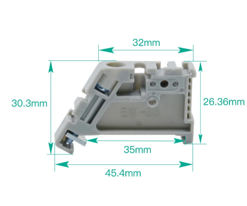 DIN Rail End Screw Clamp Terminal Fixed Block end stop  in Pakistan thumbnail 5