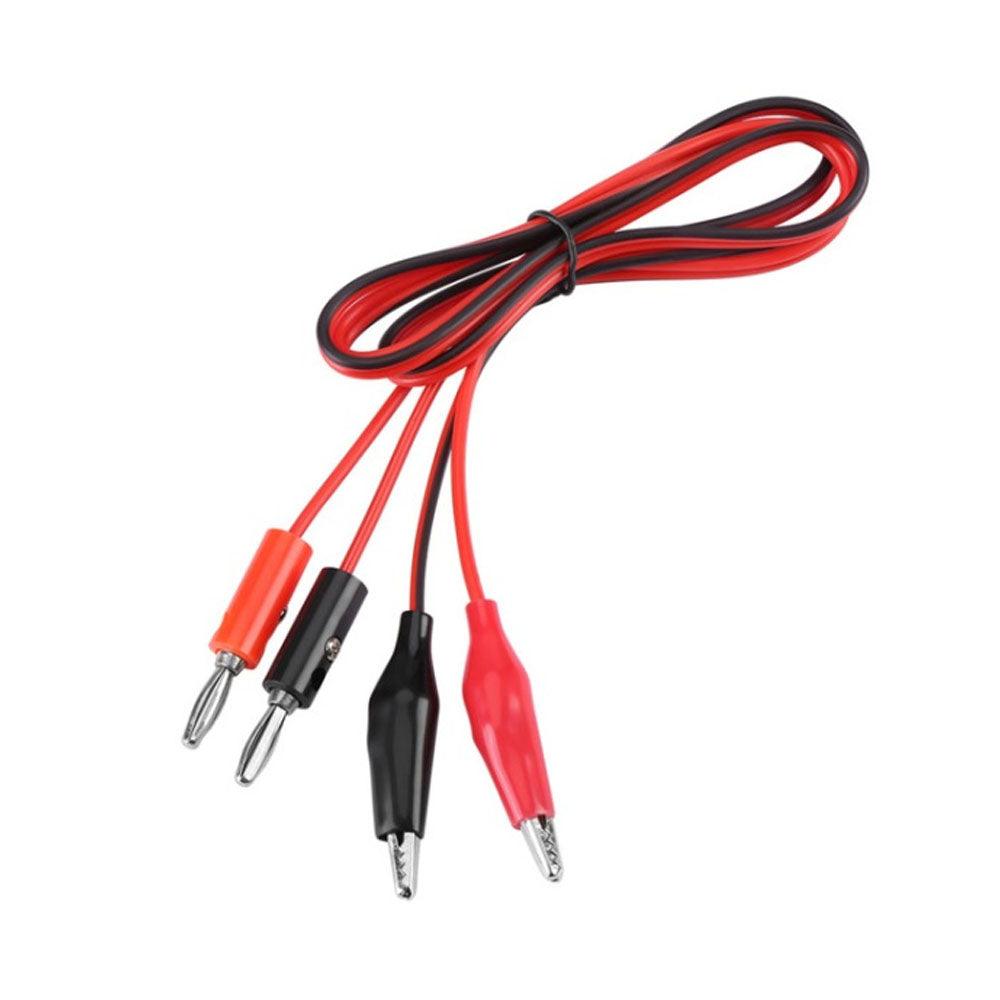 Power Supply Cables w/ Crocodile Clip / 4mm Stacked Type Banana Connector - Red + Black (70cm) thumbnail 2