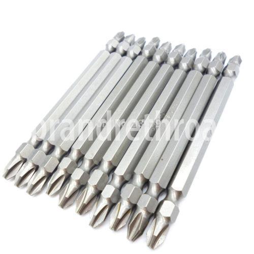 PH2 Double Ended Power Bit Set Hex Shank For Cordless Drill