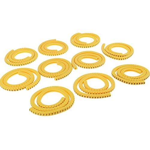 Yellow Cable Markers Identification Labels Tags Management Number 0-9 in Pakistan - 4mm thumbnail 3